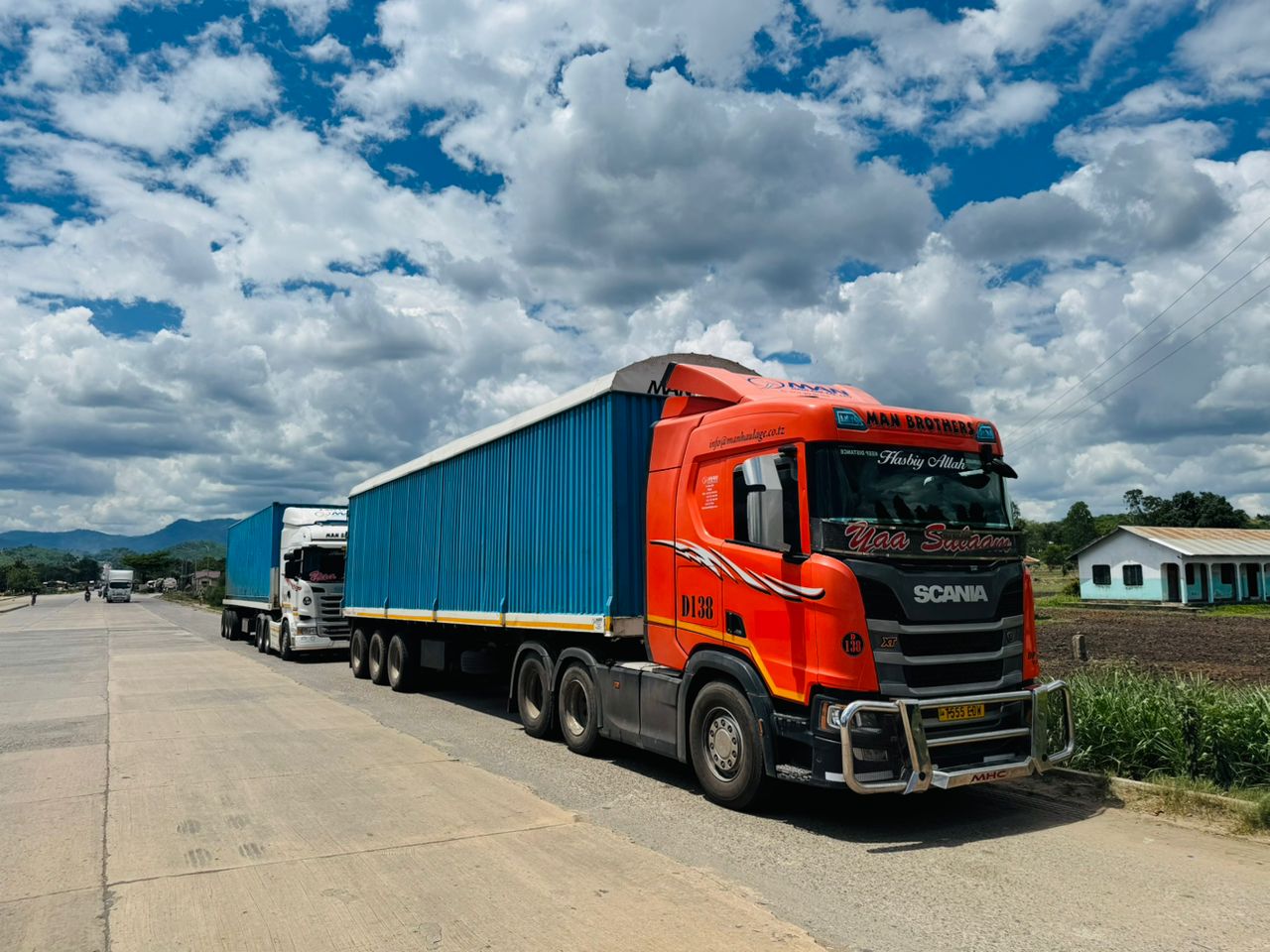 Truck on road